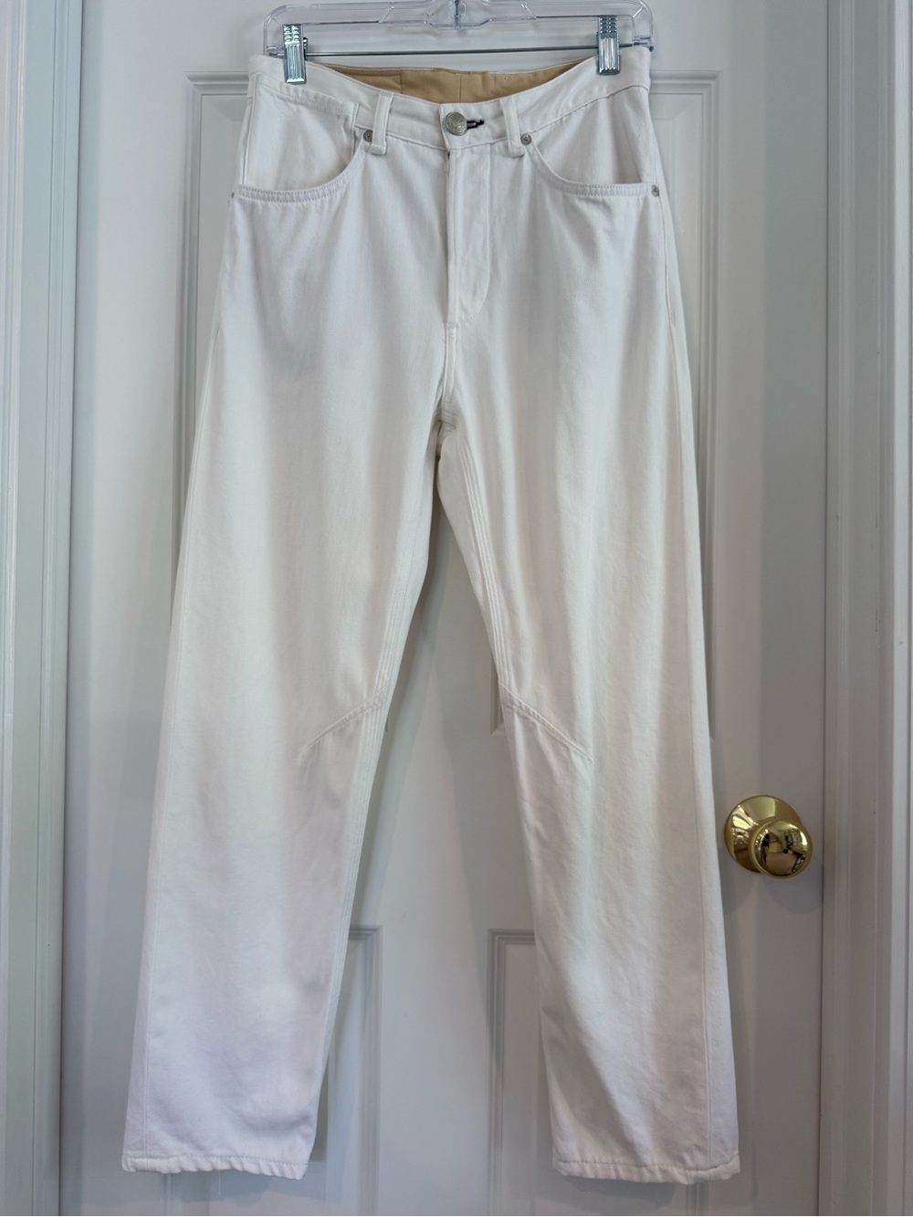 Rag & Bone Engineer High-Rise Straight Leg Relaxed Fit Jeans Size 26 Worn White